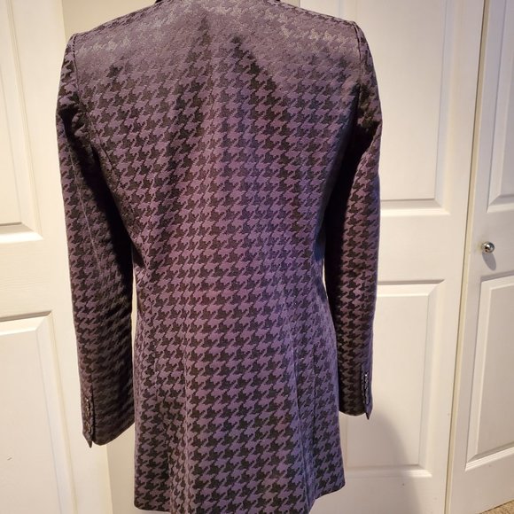 Tommy Hilfiger Women Size 6 relax fit blazer in Navy Houndstooth - Picture 5 of 7